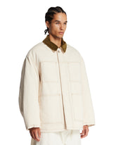 White Padded Worker Jacket | PDP | Antonia
