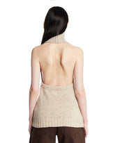 Beige Knit Sleeveless Top | PDP | Antonia