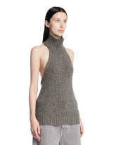 Gray Knit Sleeveless Top | PDP | Antonia