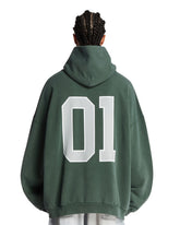 Green Basketball Large Fit Hoodie | PDP | Antonia