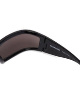 Black Sunset Rectangle Nylon Sunglasses | PDP | Antonia