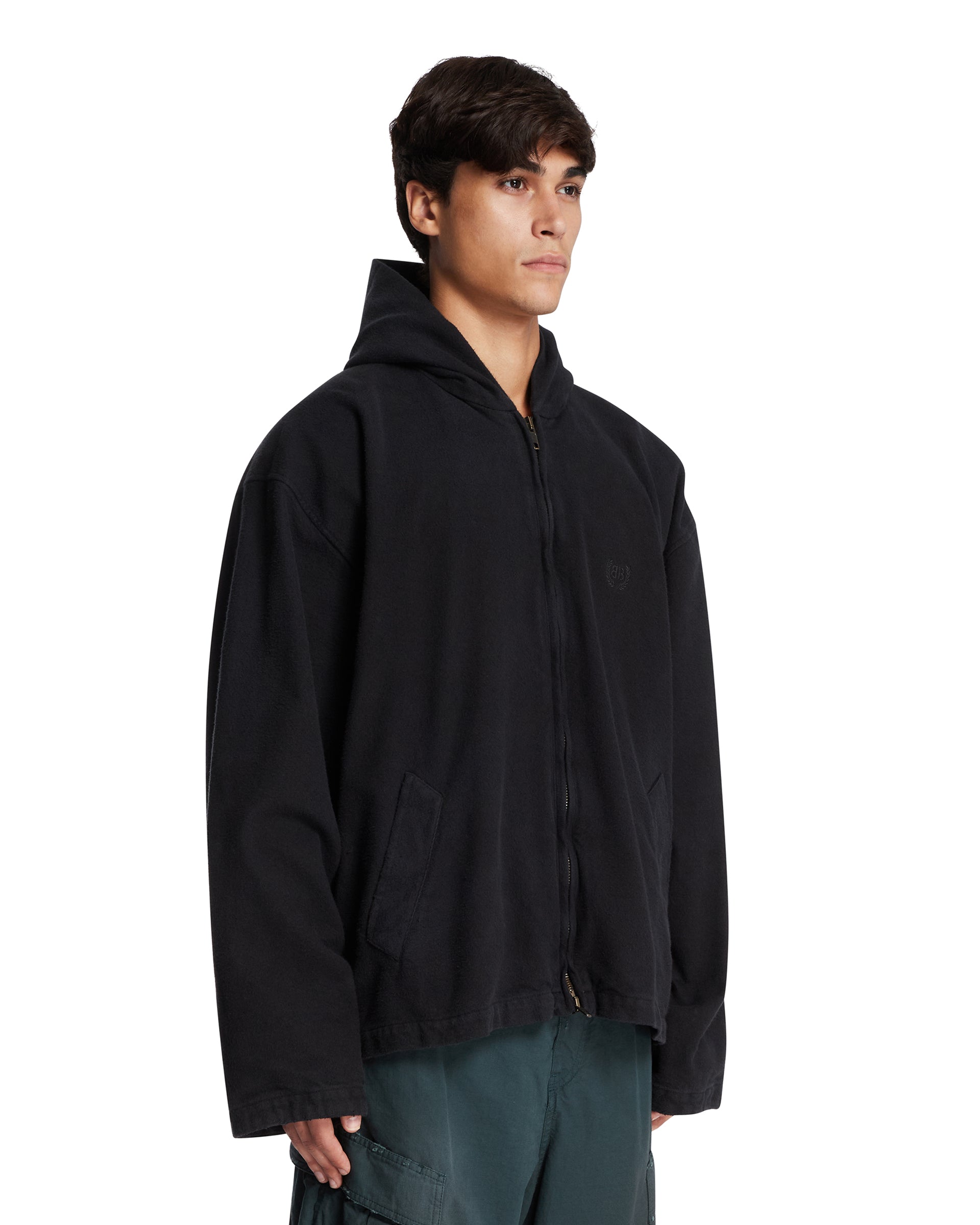 Black Hoodie with Zip | BALENCIAGA - Antonia