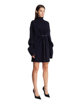 Blue Pinched Mini Knit Dress | PDP | Antonia