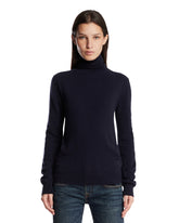 Maglione A Collo Alto In Lana Blu - Balenciaga donna | PLP | Antonia