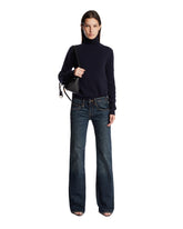 Maglione A Collo Alto In Lana Blu - Balenciaga donna | PLP | Antonia