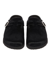 Black 1774 Boston Pony Hair Slippers | PDP | Antonia