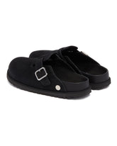 Black 1774 Boston Pony Hair Slippers | PDP | Antonia