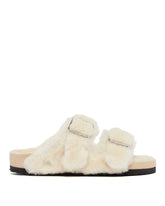White 1774 Arizona Shearling Slippers - New arrivals women's shoes | PLP | Antonia
