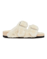 White 1774 Arizona Shearling Slippers | PDP | Antonia