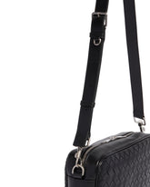 Black Leather Intrecciato Camera Bag | PDP | Antonia