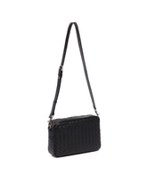 Black Leather Intrecciato Camera Bag | PDP | Antonia