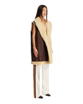 Brown Long Leather Gilet | PDP | Antonia