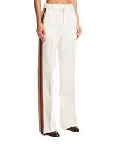 Pantaloni Con Banda Laterale Bianchi | PDP | Antonia