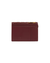 Red Andiamo Leather Card Holder | PDP | Antonia