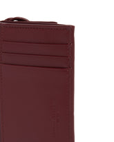 Red Andiamo Leather Card Holder | PDP | Antonia