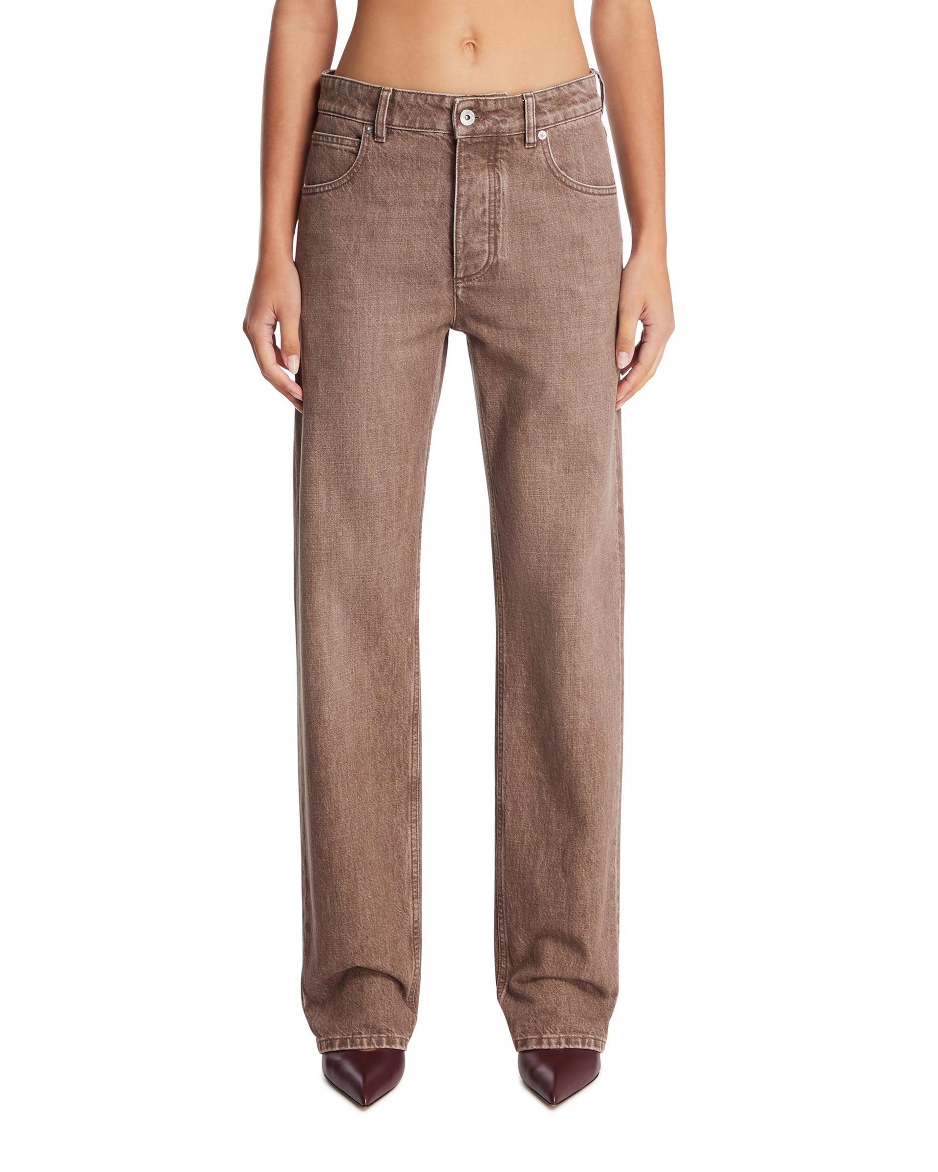 Brown Straight-Leg Jeans | BOTTEGA VENETA - Antonia Brown Straight-Leg Jeans | BOTTEGA VENETA - Antonia