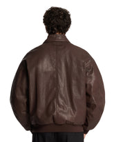 Brown Leather Bomber | PDP | Antonia