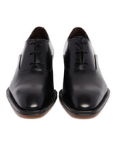 Black Leather Lace-Up Shoes | PDP | Antonia