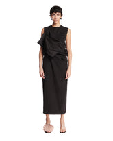 Black Draped Silk Dress - Women's dresses | PLP | Antonia
