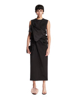 Black Draped Silk Dress - Women's dresses | PLP | Antonia
