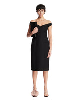 Black Off-Shoulder Wool Dress - Women's dresses | PLP | Antonia