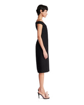 Black Off-Shoulder Wool Dress | PDP | Antonia