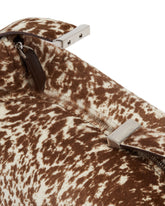 Beige Andy Cow-Print Calf Hair Pouch | PDP | Antonia