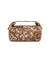 Beige Andy Cow-Print Calf Hair Pouch | PDP | Antonia