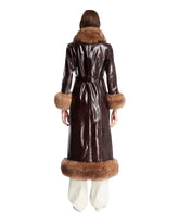 Brown Fur-Detail Coat | PDP | Antonia