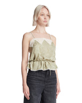 Top In Seta E Pizzo Verde | PDP | Antonia