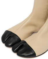 Beige Leather Tabi Boots | PDP | Antonia