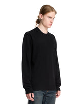 Black Wool Crewneck Sweater | PDP | Antonia
