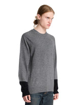 Maglione Girocollo In Lana Grigio E Nero | PDP | Antonia