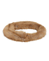 Light Brown Faux Fur Belt | PDP | Antonia