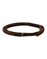 Brown Faux Fur Belt | PDP | Antonia