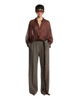 Camicia Keanu In Organza Marrone | PDP | Antonia