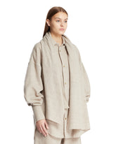 Gray Georgia Shirt with Scarf | PDP | Antonia