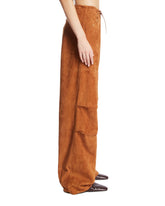 Brown Suede Daisy Trousers | PDP | Antonia