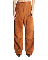 Brown Suede Daisy Trousers - Women's trousers | PLP | Antonia