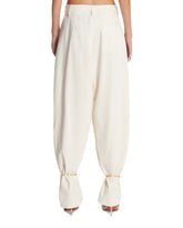 Pantaloni Con Bracciali Alla Caviglia Bianchi | PDP | Antonia