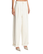 White Cotton Trousers | PDP | Antonia