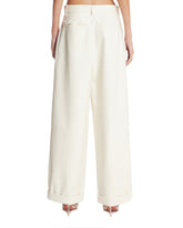 White Cotton Trousers | PDP | Antonia