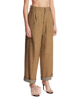 Brown Danielle Wide-Leg Pants | PDP | Antonia