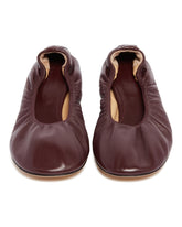 Burgundy Leather Low Heel Pumps | PDP | Antonia