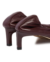 Burgundy Leather Low Heel Pumps | PDP | Antonia
