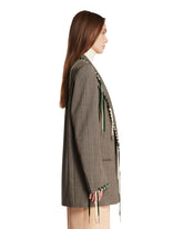 Gray Embellished Wool Jacket | PDP | Antonia