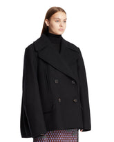 Black Oversized Wool Coat | PDP | Antonia