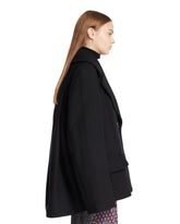 Black Oversized Wool Coat | PDP | Antonia