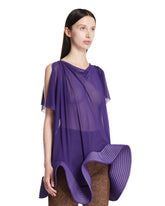 Purple Sculpted Silk Top | PDP | Antonia