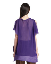 Purple Sculpted Silk Top | PDP | Antonia